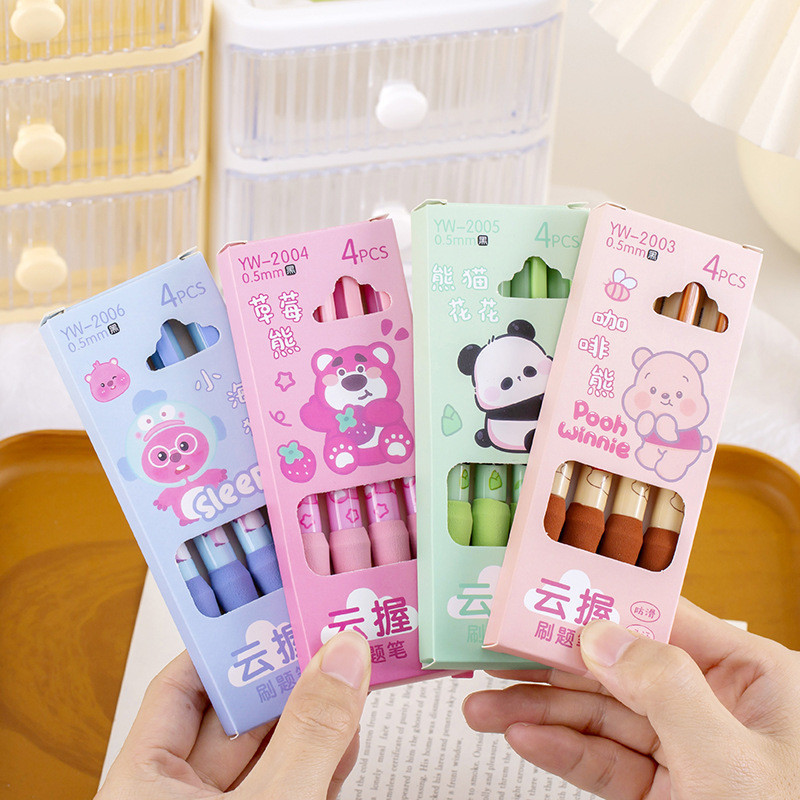 

⭐JOJU⭐ PULPEN GEL MEKANIK ISI 4 KARAKTER LOTSO, WINNIE THE POOH DAN PANDA BAMBOO CUTE