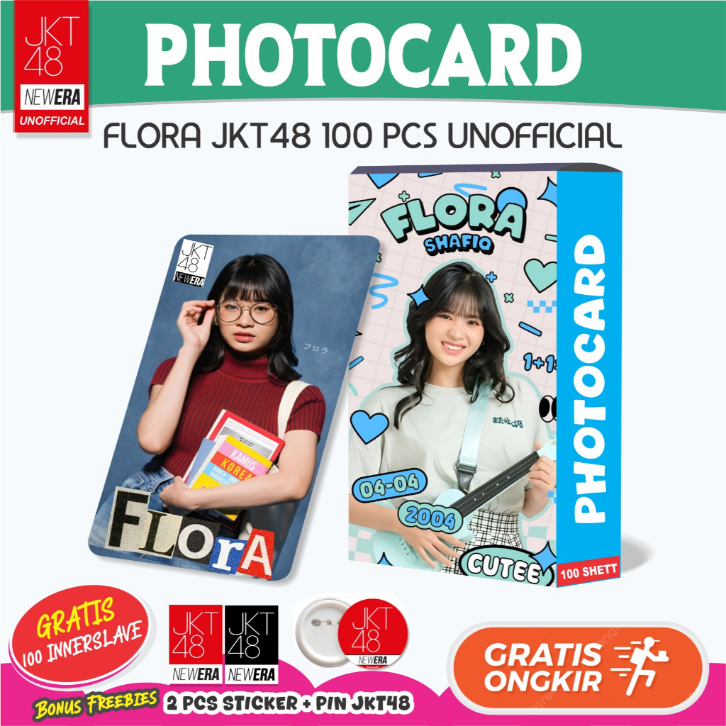 KEEP NOW Photocard Flora JKT48 100 Pcs Bonus Innersleeve JKT48 COD | PC JKT48 GLOSSY SUPER HD