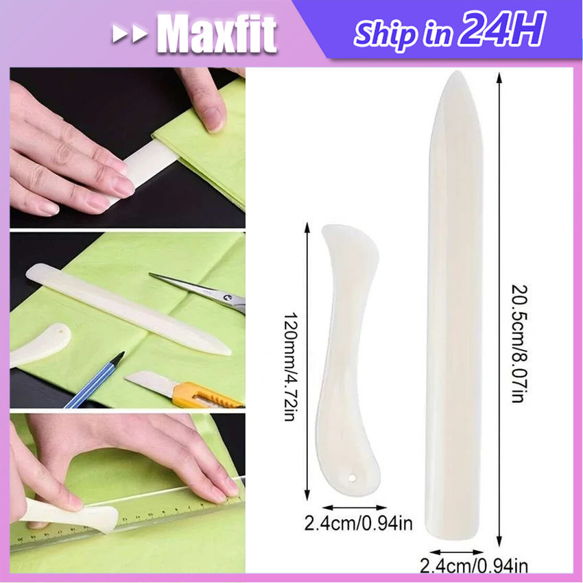 

2Pcs/Set Natural Bone Folder Alat Pelipat Kertas , Kulit ,Creaser, Scoring Tool Art N Craft Folding Bone / Paper / Leather Creaser
