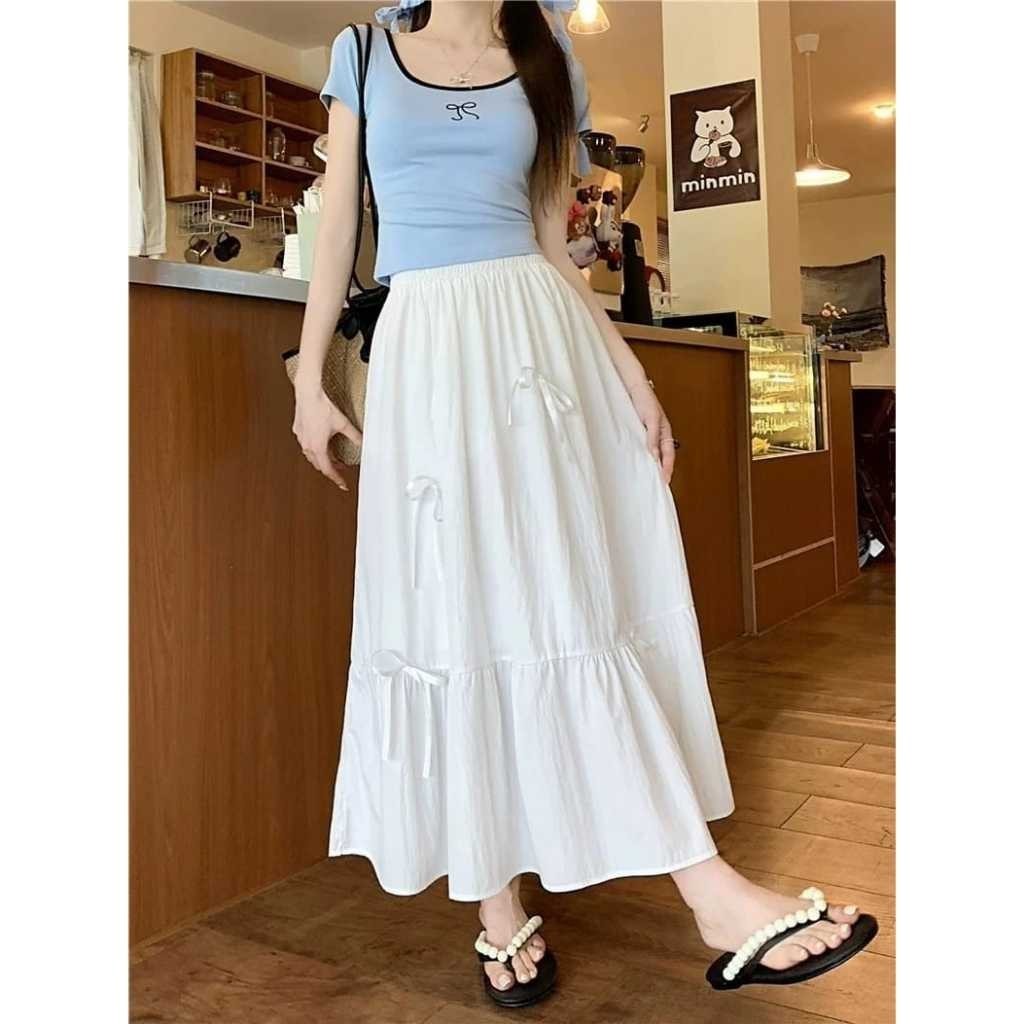 YOSSA - ZER ROK PANJANG WANITA FALEN / Rok Ruffle Pita / Simple Outfit Rok Wanita Kekinian / Ruffle 