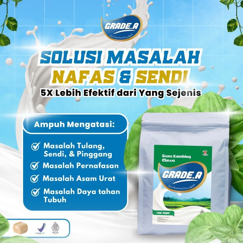 

SUSU KAMBING ETAWA GRADE A NON SUGAR 1KG AMAN UNTUK DIABETES