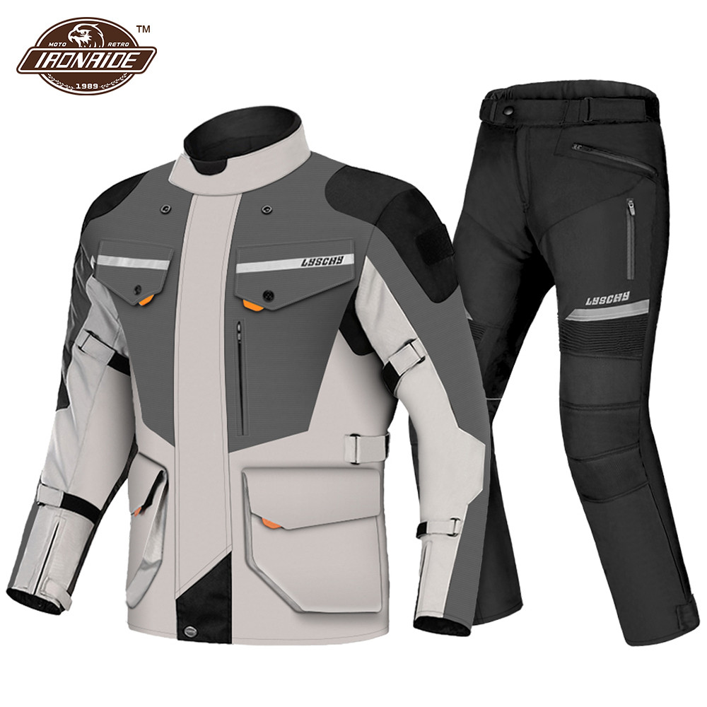 LYSCHY Jaket Motor Setelan Moto Musim Panas Jaket Berkendara Sepeda Motor Jaket Motocross Bersirkula