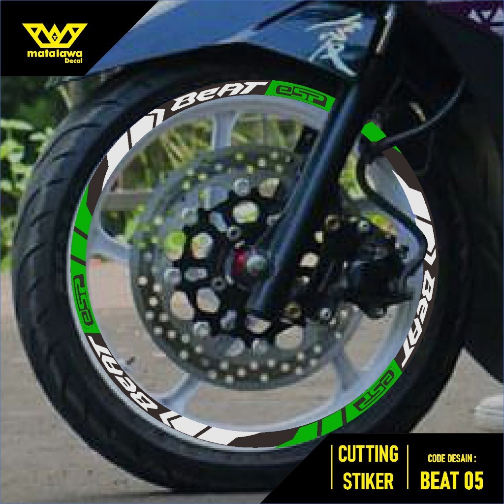 stiker velg honda beat fi Old street esp deluxe karbu sticker cutting velk motor ring 14 beat 05