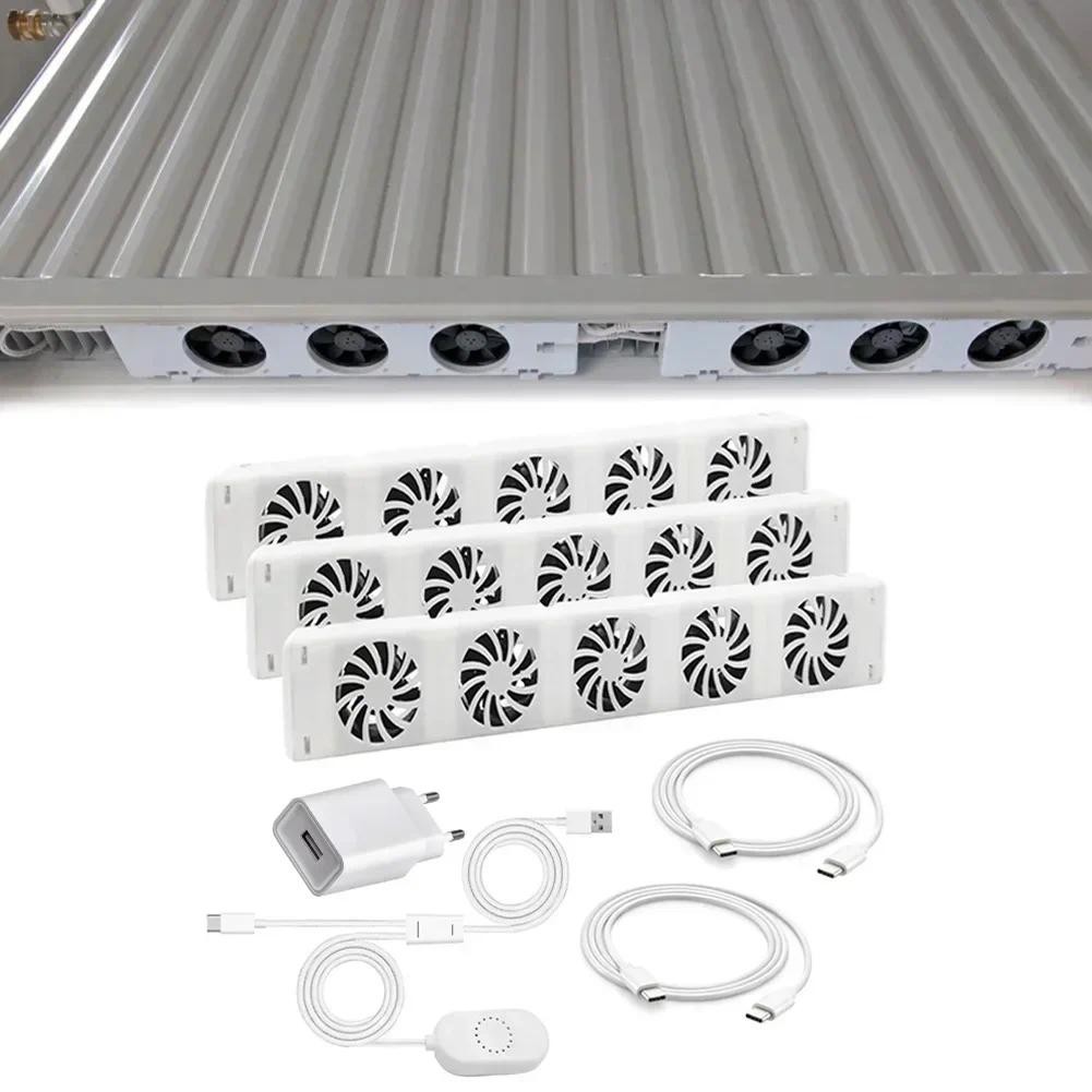 

5.0 Radiator Fan Booster Extension Set Ventilator Fan Non adjustable temperature 100-240V 50/60Hz AC 350MA Air Conditioners EU