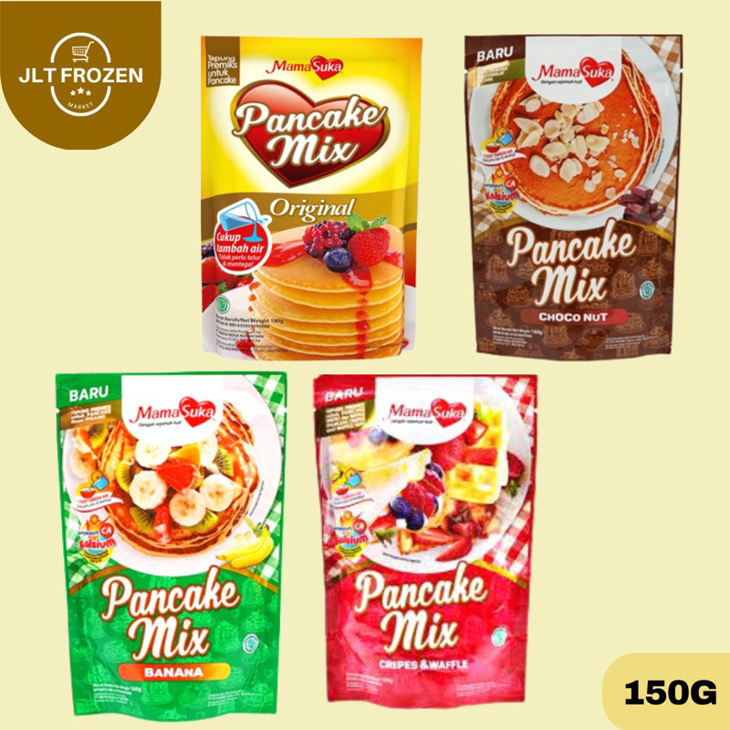 

Mamasuka Pancake Mix Original/ Banana/ 3in1 / Choco nut Instant - 150 gr