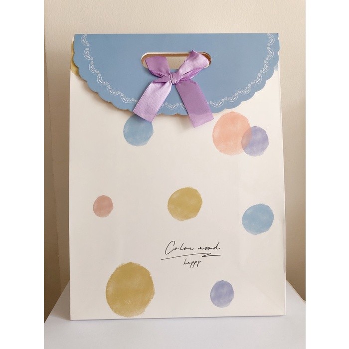 

Paper bag premium color mood happy blue M