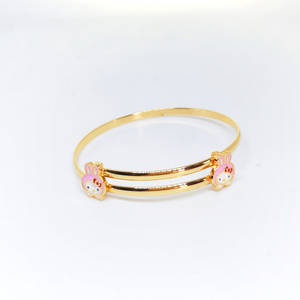 Gelang Anak Perempuan Gelang Bangle Anak Motif 2 Kitty Rabbit Kelinci Pita 1443