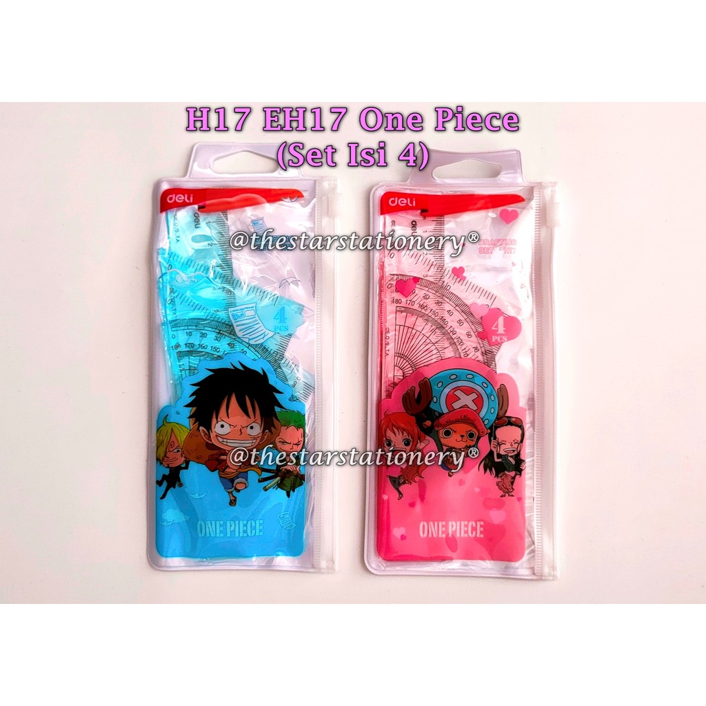 

(1 Set Isi 4 Pcs) Penggaris Set Deli H17 One Piece 4 In 1 / Penggaris Set Deli EH17 One Piece 4 In 1