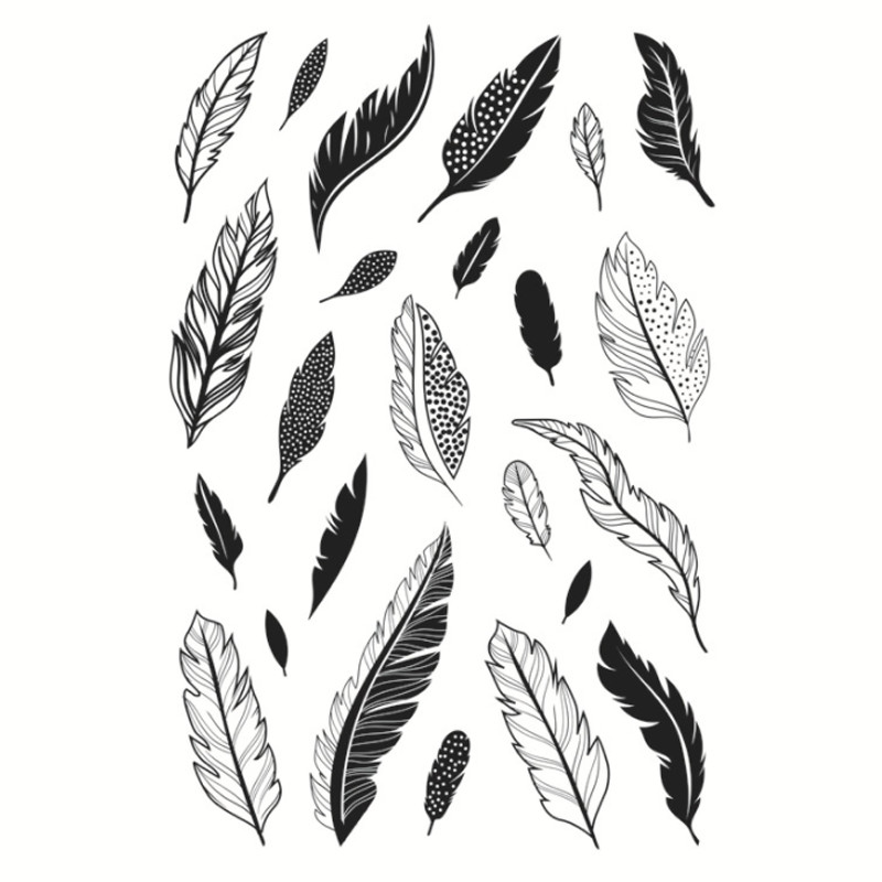 

Feather Transparent Silicone Finished Stamp DIY Scrapbooking Journal Rubber Coloring Embossed Stencils Decoration Reusable