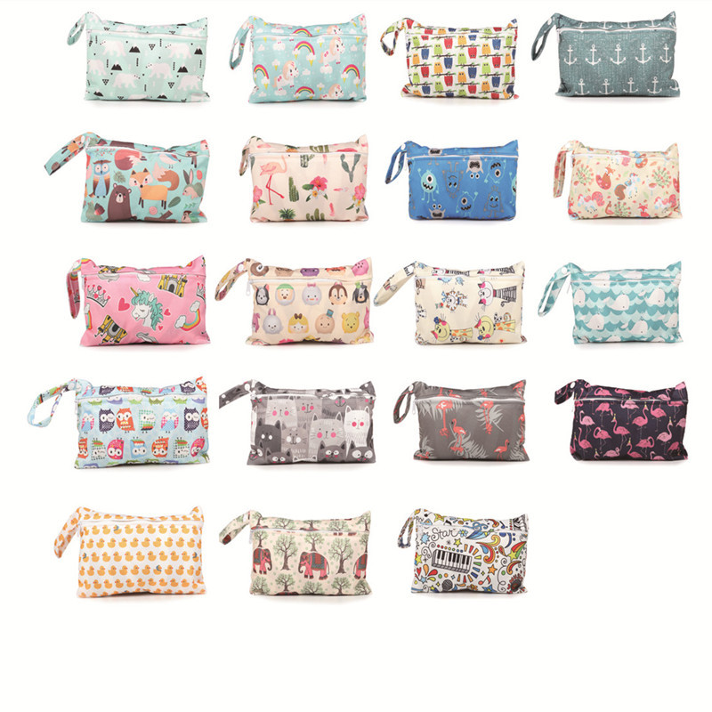 

[Sigzagor]1 Wet Bag Reusable Washable for Snack Fruit Sandwich Snap Handle 5.9x8.8inches 15x22.5cm