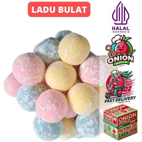 

UWD KUE GABUS BULAT MANIS WARNA 100gr Ladu Bulat Manis Warna Ladu Arcon Kue Telur Gabus Manis