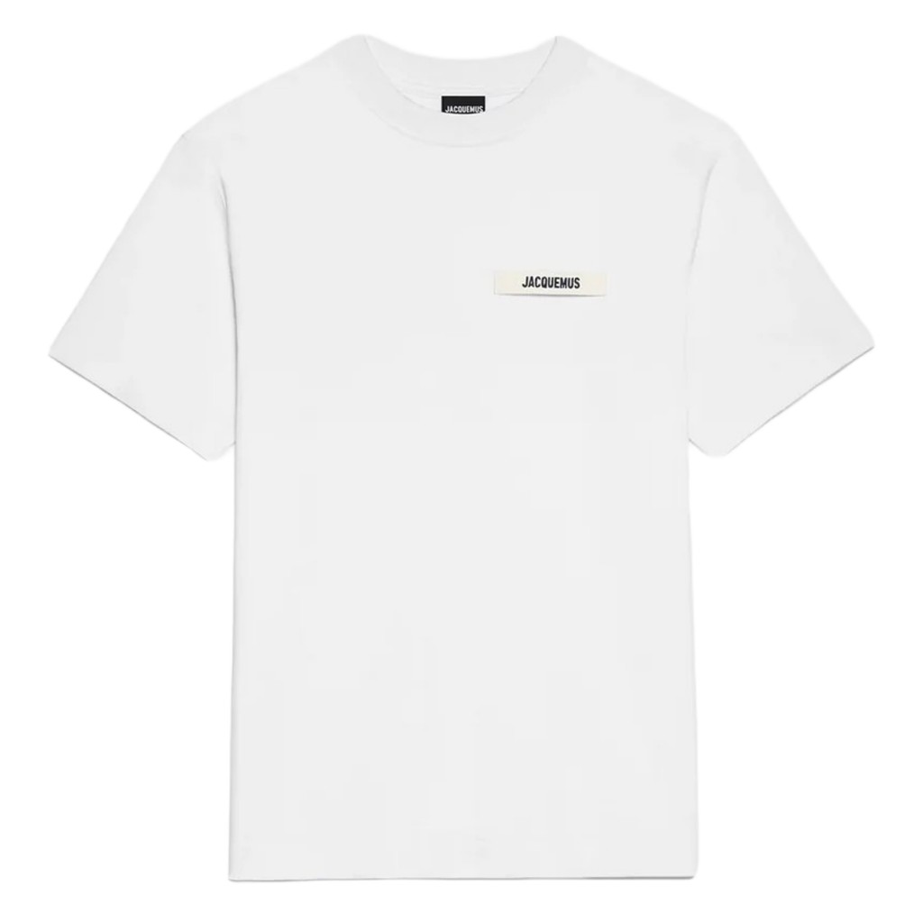 Jacquemus Gros Grain Logo White / Kaos Branded Original