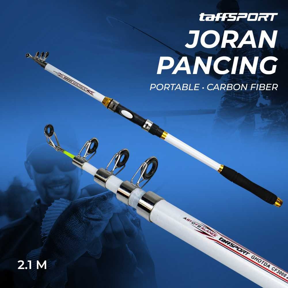 Joran Pancing Carbon Fiber Portabel Berkualitas Bagus Kuat Awet Praktis