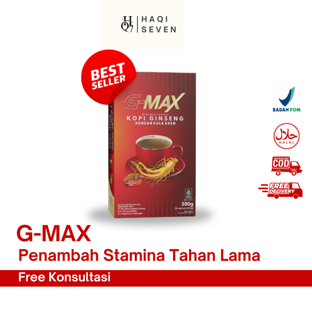 

G-MAX Kopi Ginseng Stamina Pria Dewasa Kuat Tahan Lama Maksimal