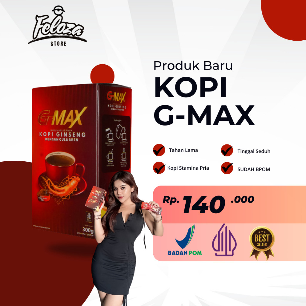 

G-MAX Minuman Kopi Stamina Pria Dewasa Extra Gingseng Original Tahan Lama