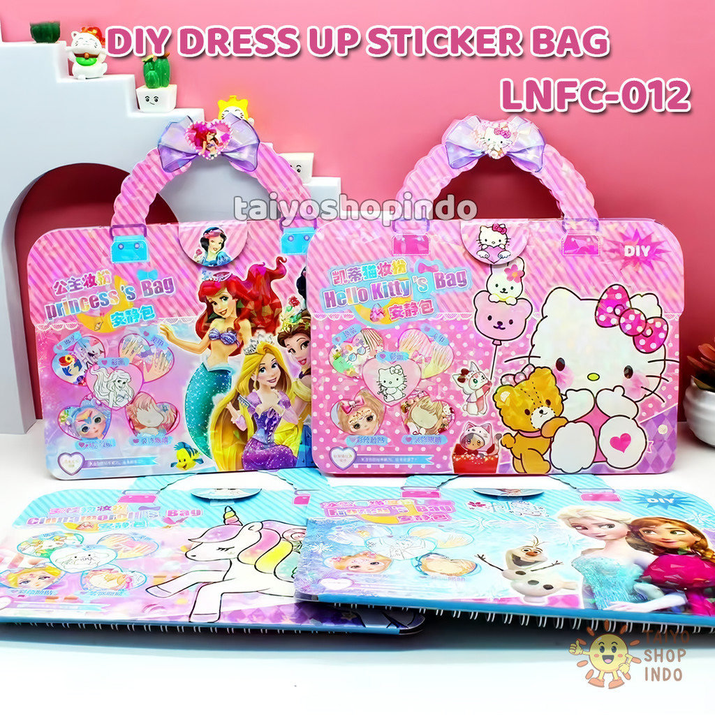 

TAIYO DIY Dress Up Sticker Bag Karakter Kartun Kuromi Melody Cinnamoroll Capybara Stiker Dekorasi Kids Toys