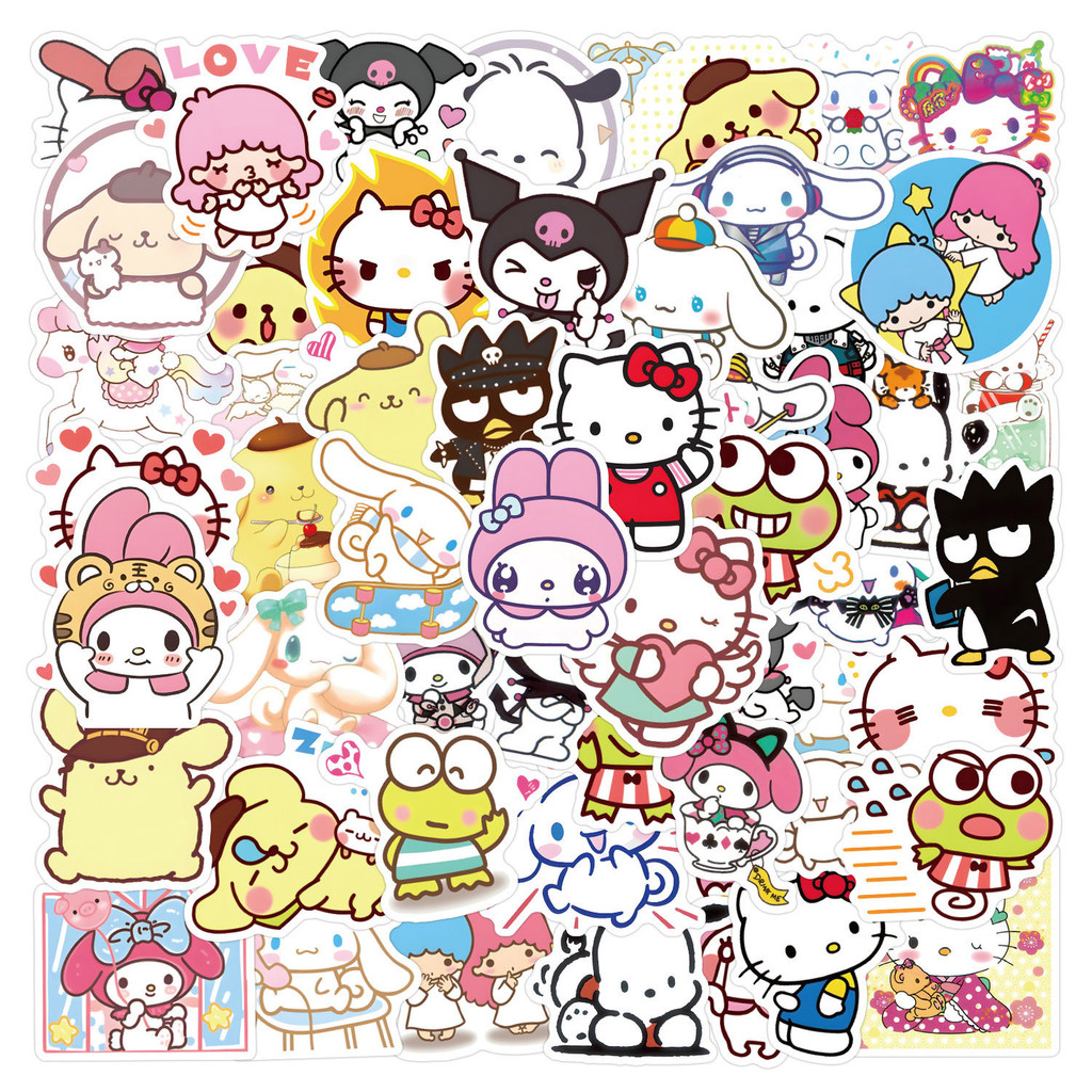 

60pcs Stiker Aesthetic / Sticker Pack Lucu / Diy Photocard Stikers / Deco Buku Journal Kartun