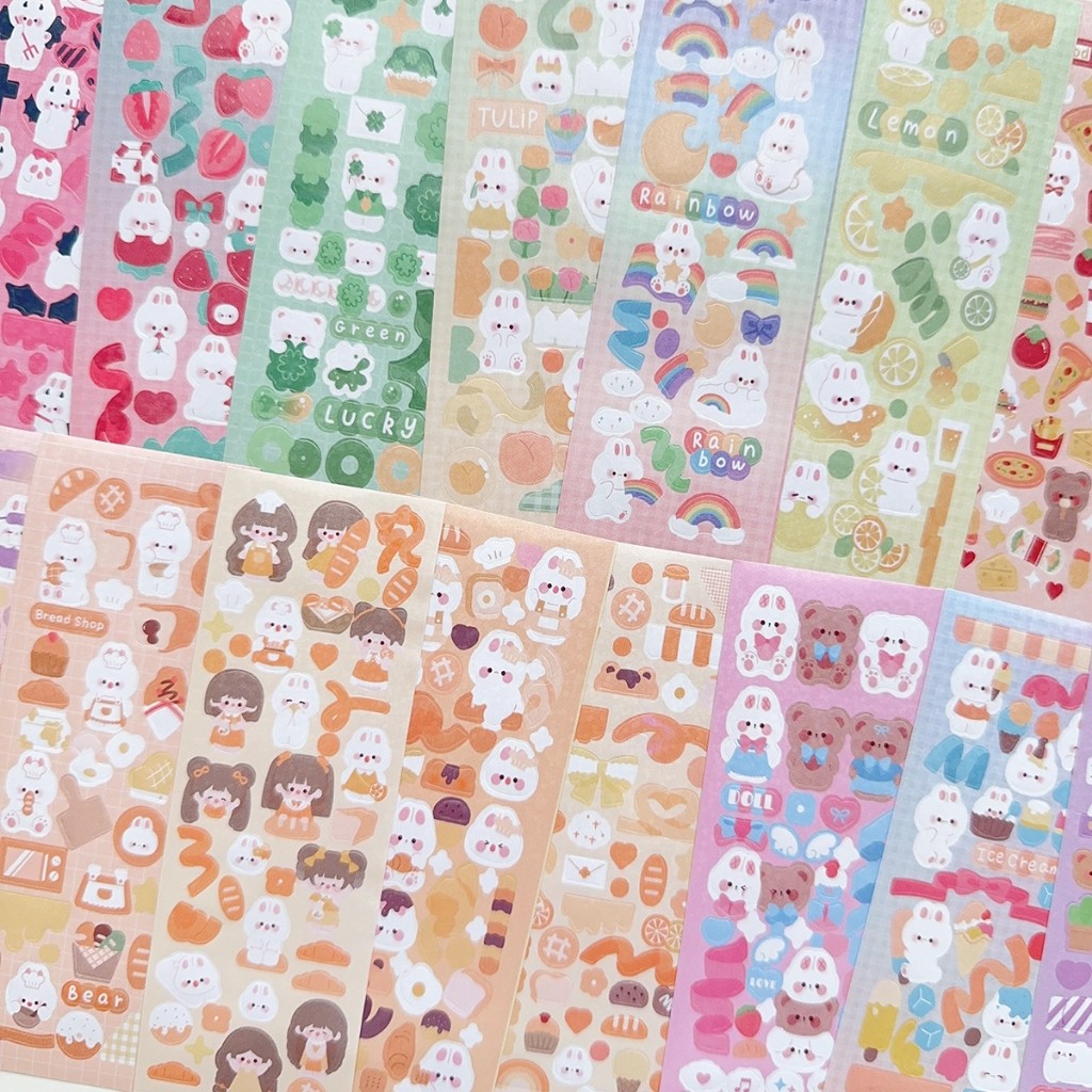 

Set 20Pcs Stiker lucu kartun / sticker aesthetic buku jurnal / stiker dekoratif BB82