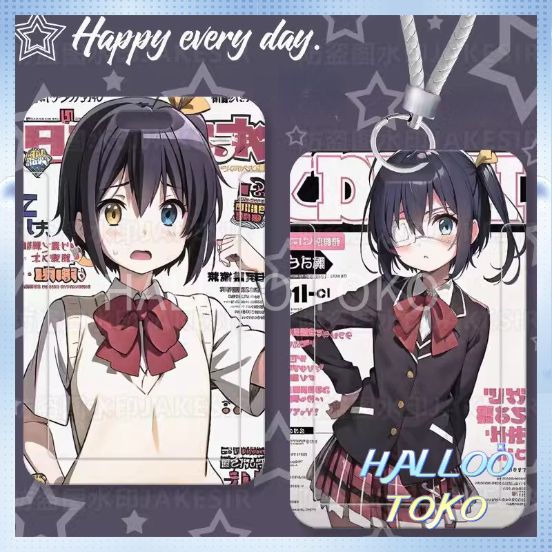 

【Diskon Lebaran】ID CARD HOLDER MOTIF KAWAII TEMPAT KARTU PHOTOCARD PHOTO CARD Pelindung + Tali,Takanashi Rikka