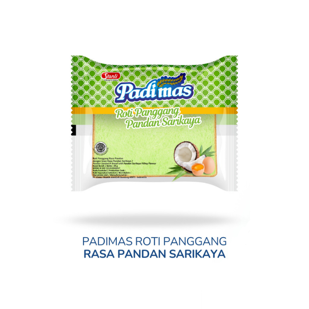 

Padimas Roti Panggang Rasa Pandan Sarikaya 65 g