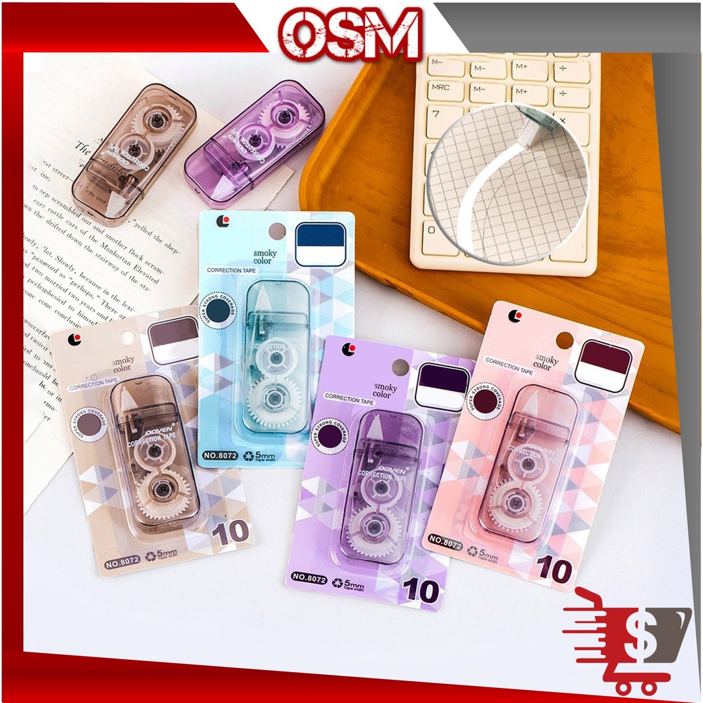 

OSM - S6609 Tip Ex Pen Warna Soft / Smoky Style Stationery