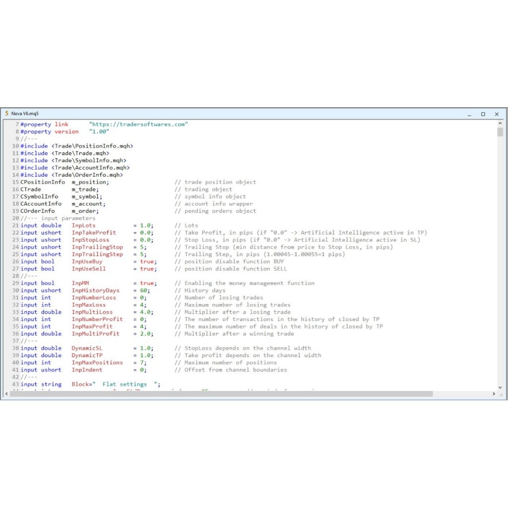 Source Code EA MT5 MQ5 Robot Forex NOVA 6