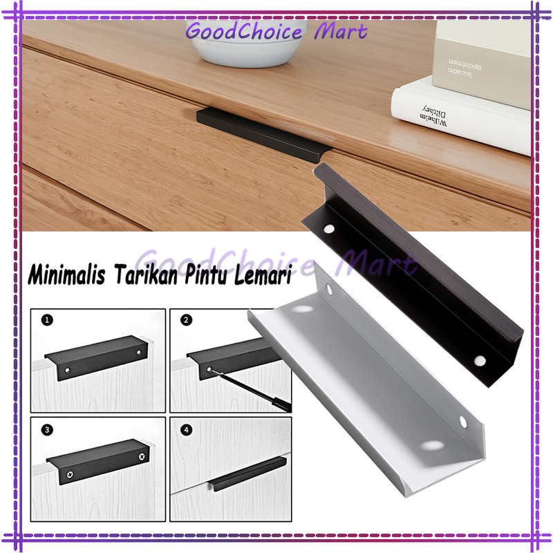 Tarikan Gagang Handle / Handel Gagang Lemari / Handle Pintu Lemari Minimalis Alumunium