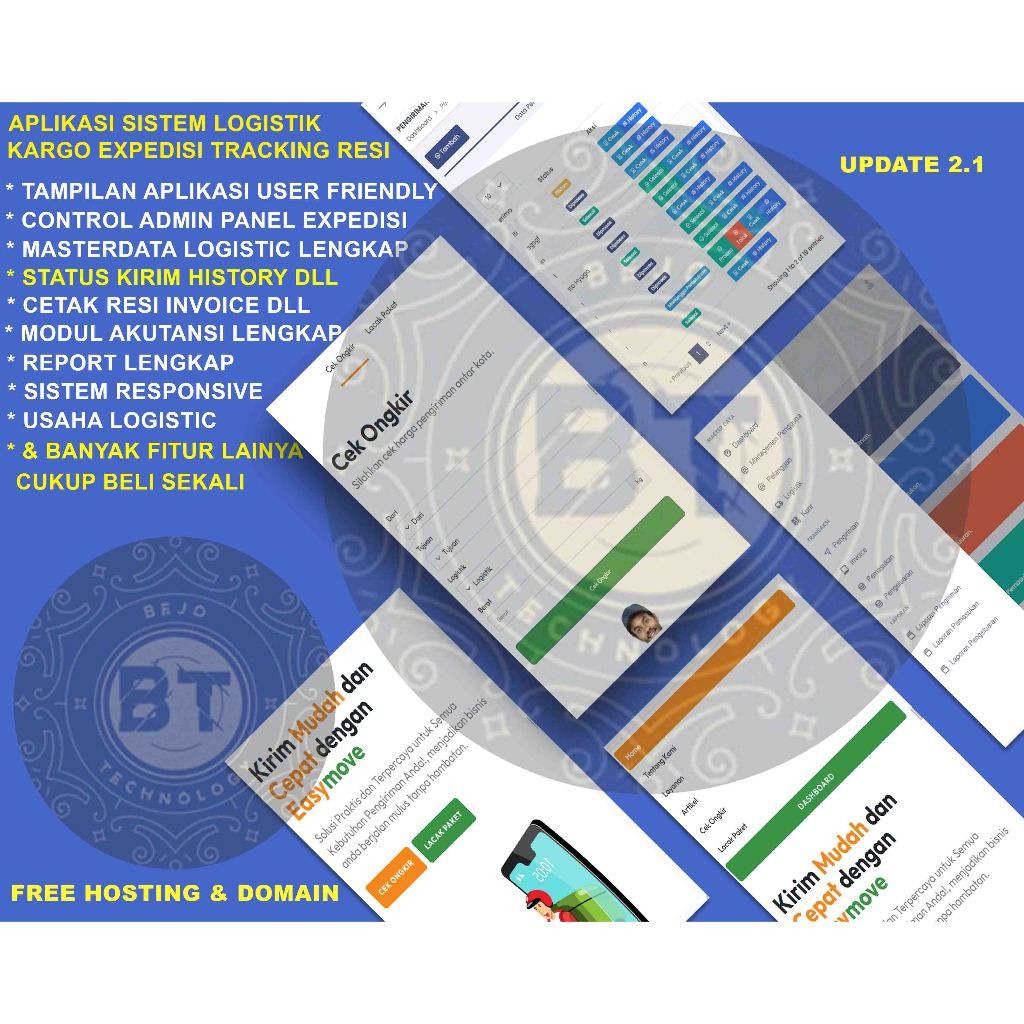 Aplikasi Web Source Code Logistik Kargo Expedisi Tracking Cetak Resi Lengkap Siap Pakai