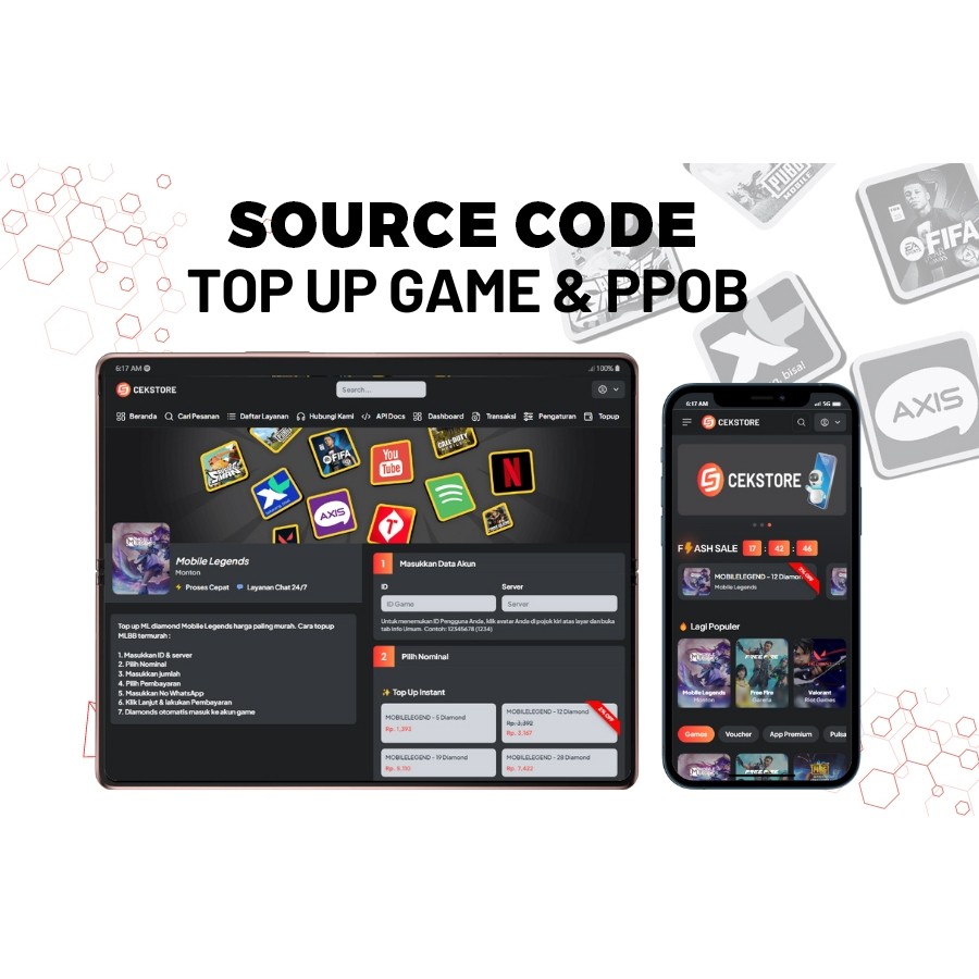 Source Code Top Up Game Terbaru CI4 Fitur Lengkap