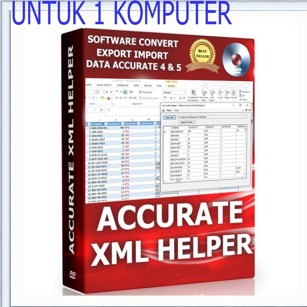 Accurate XML HELPER tools export import accurat