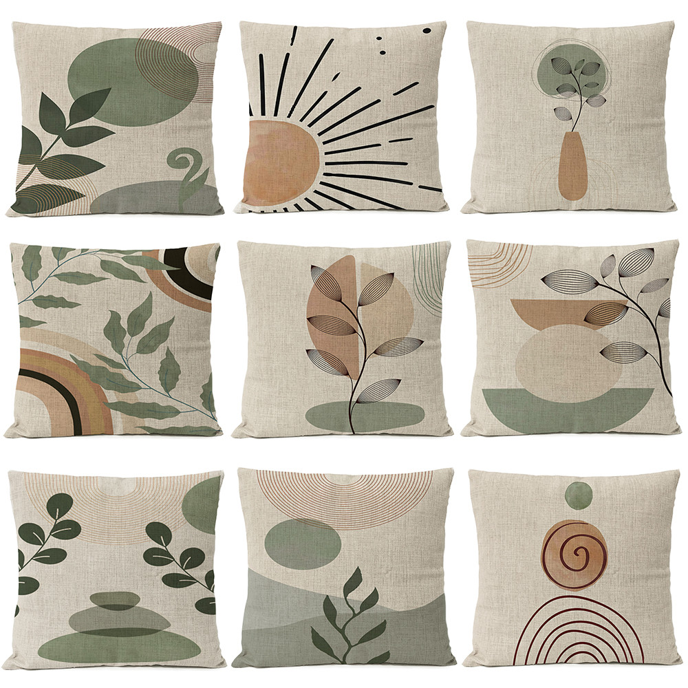 

Home Decorative Boho Bohemia Floral Throw Pillow Case Geometric Floral Flowers Art Cushion Decoration Decor Sofa Pillows 50x50