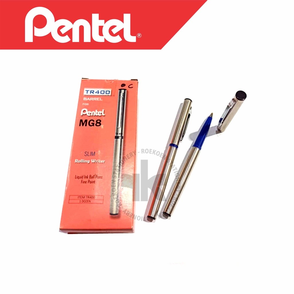 

(PCS) Pentel Rolling Writer Ballpen Sign Pen TR400 / Selongsong Pulpen Tanpa isi MG 8