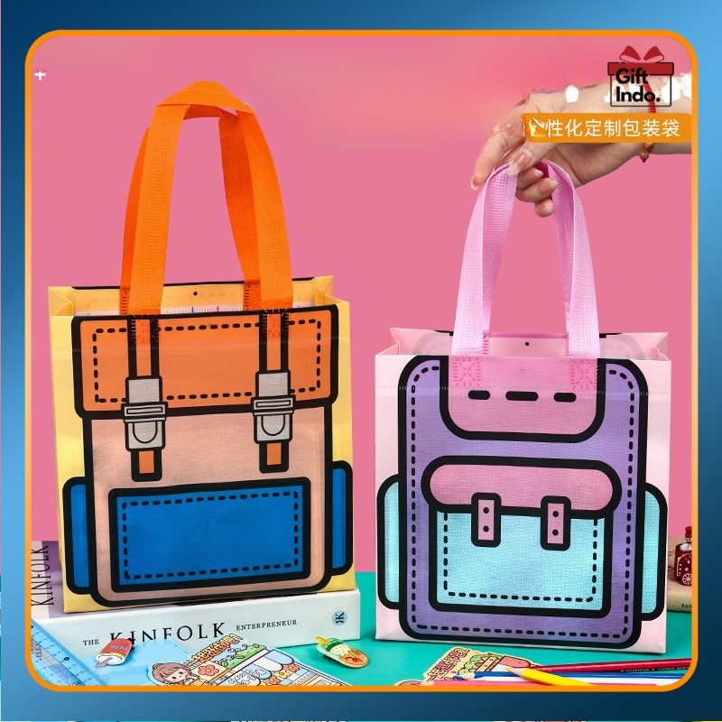 

Tas Spunbond Souvenir Hampers Tas Ulang Tahun Anak Sncak Ultah Anak Tas Hadiah