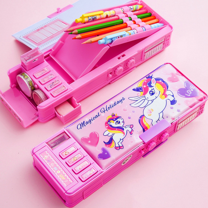 

Unicorn Pencil Cases For Girls Deformation Pencilcase Kawaii Stationery Pencil Box Estuche Escolar Kalem Kutusu Cute Pencil Case