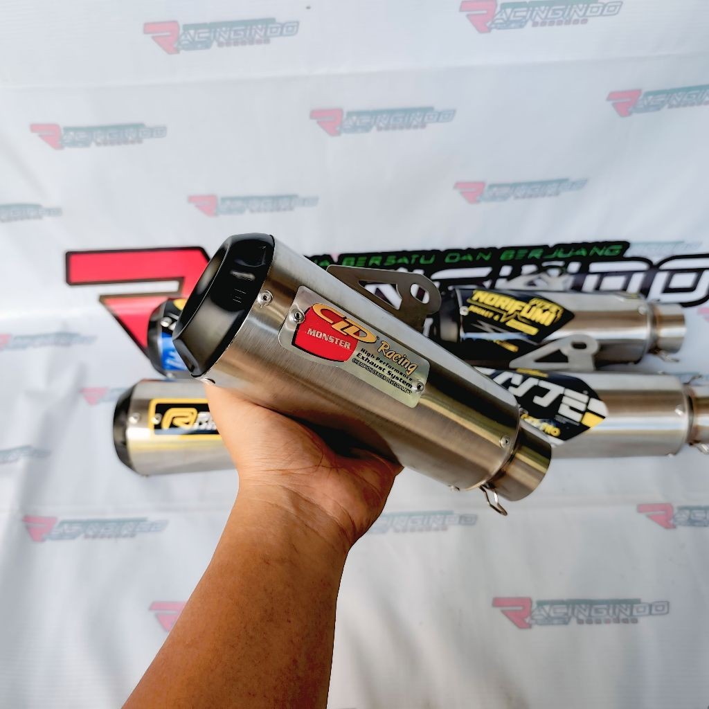 SLINCER KNALPOT RACING NORIFUMI GTX PRO INLET 50MM BUAT SEMUA MOTOR  supra x jupiter karisma smash n