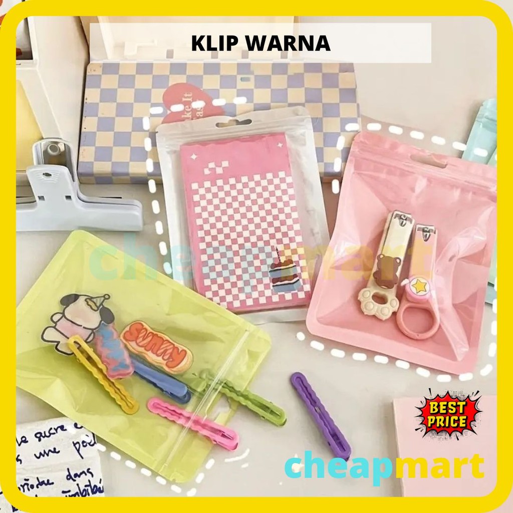 

SALE [1-PCS] KLIP WARNA ZIPLOCK PLASTIK KLIP WARNA WARNI SERBAGUNA PLASTIK LUCU KLIP PERHIASAN