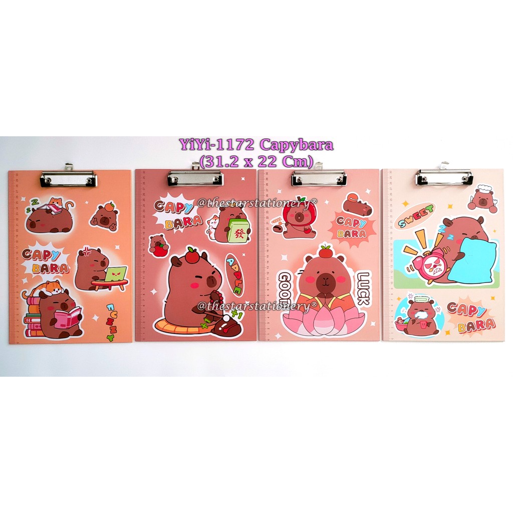 

(1 Biji) Clip Board Capybara 31.2 x 22 Cm / Papan Ujian Capybara A4 / Clipboard GXIMP YiYi-1172