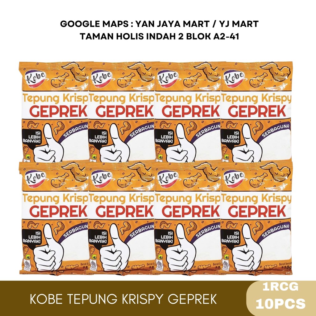 

Kobe Tepung krispy / Tepung Serbaguna / Tepung Krispy Geprek / 1RCG 10PCS 110 gr