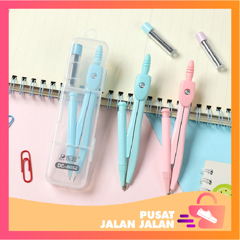 

PJJ - S6310 Jangka Besi Alat Sekolah Anak / Jangka Besi Plus Isi Pensil / Jangka Besi Motif Polos / Jangka Warna Mekanik Sekolah