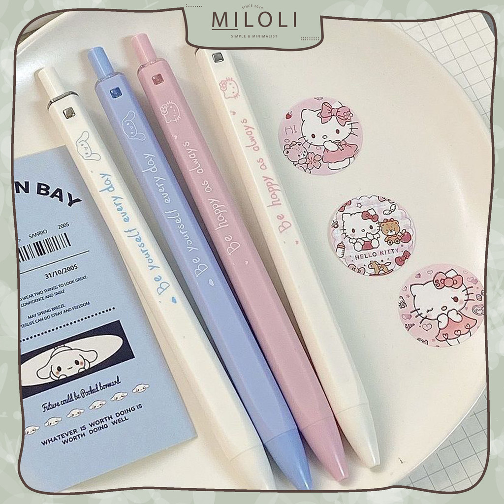 

[MILOLI] 1Pcs GEL PEN CARTOON CINNAMON HELLO KITTY 0,5mm Pen Cartoon Pena Aesthetic Stationery - D0079