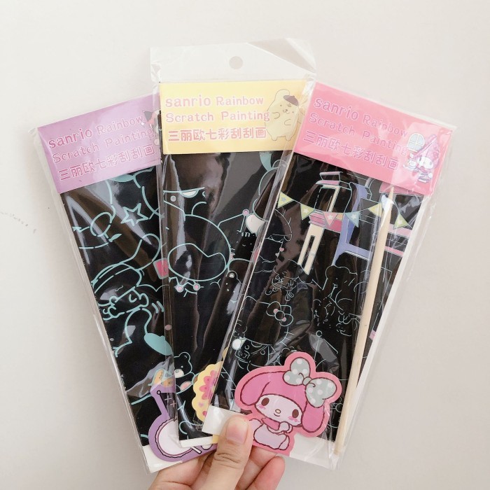 

Magic Scratch / Black Cardboard / Buku Magic Warna Labubu Kuromi Capybara