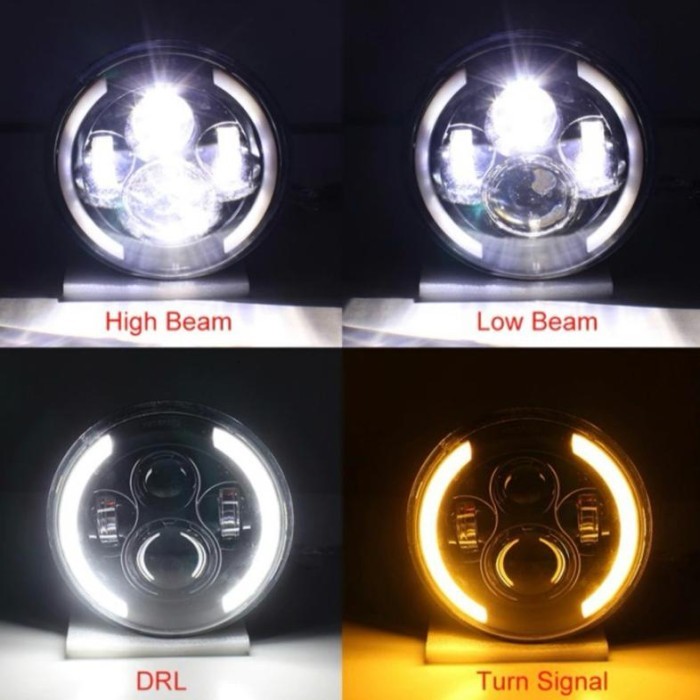 JUAL C01 DAYMAKER 7 INCH LED TANPA BATOK SUPER BRIGHT DAYMAKER TERANG LAMPU LED MOBI LAMPU SEPEDA MO