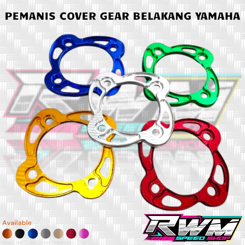 PEMANIS COVER GEAR BELAKANG YAMAHA CNC ALUMUNIUM PNP SEMUA GEAR YAMAHA
