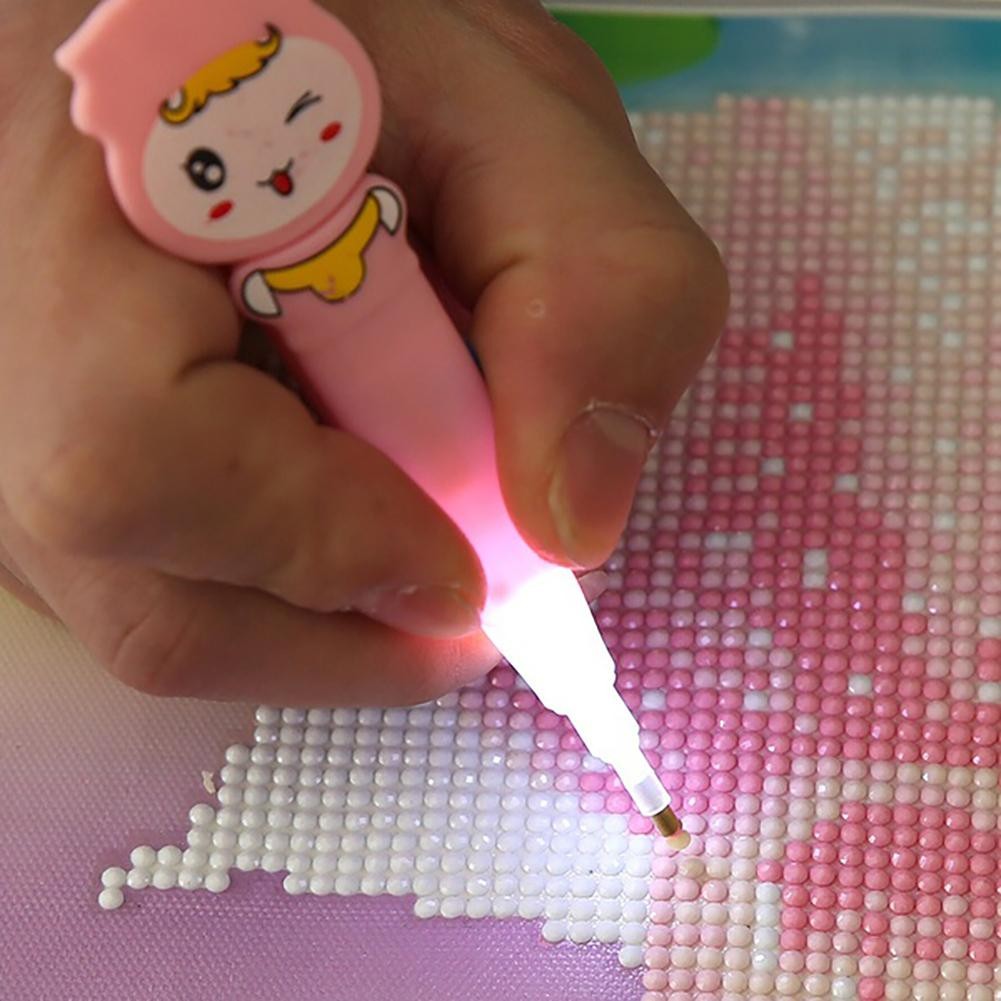 

New Cartoon LED Light Sticky Pen for DIY 5D Diamond Embroidery Painting Cross Stitch