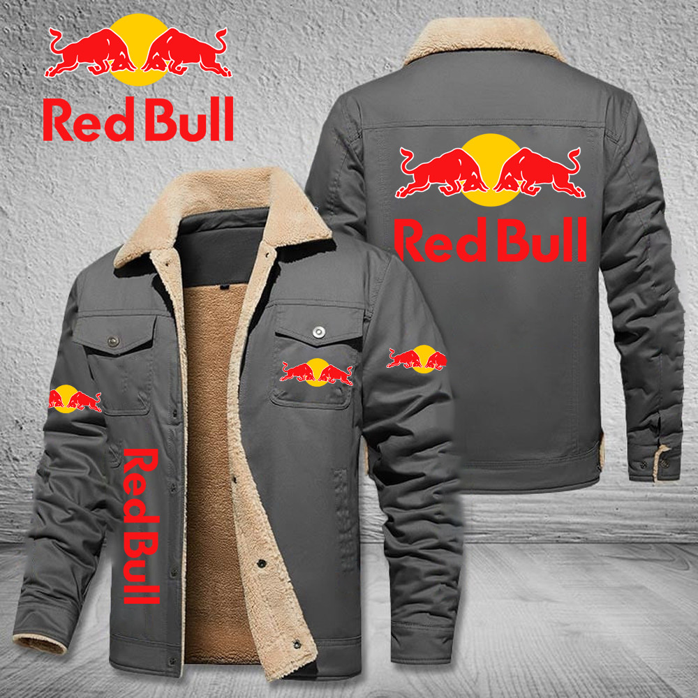 New Fleece Official Red Bull Racing Top Men's Red Bull Outdoor Jacket Summer Red Bull Thermal Coat