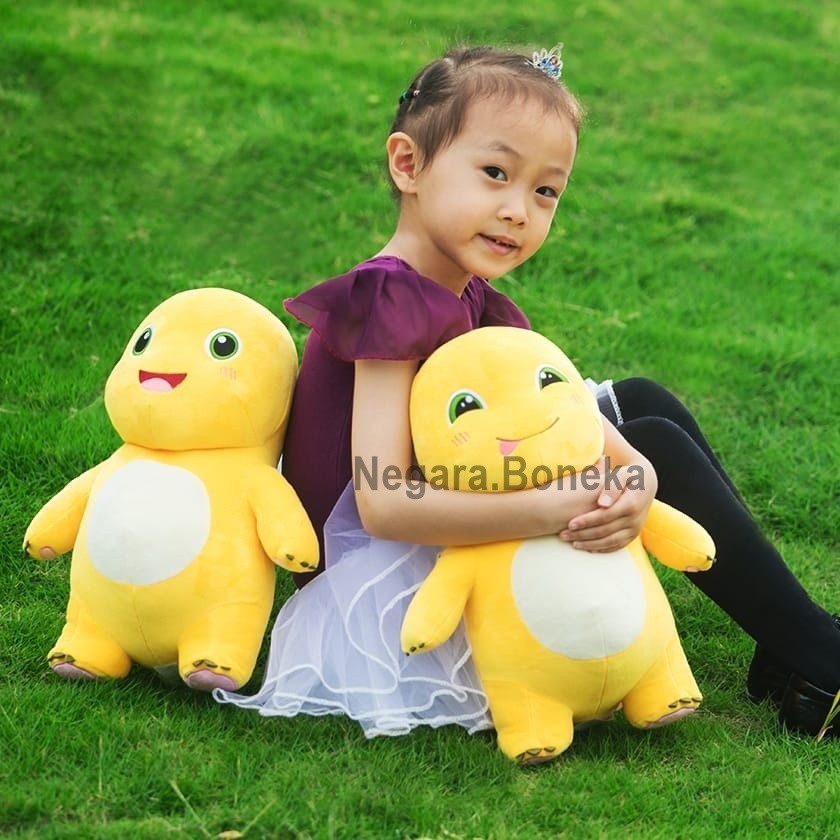 READY ORIGINAL Official Naloong Plush Boneka Dino Kuning Yellow Dinosaur Milk Dragon Cartoon Kartun 