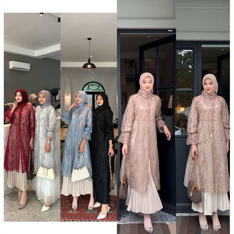 SHELLA OUTER MIX ORGANZA / Outer brukat / Outer Tile Terlaris