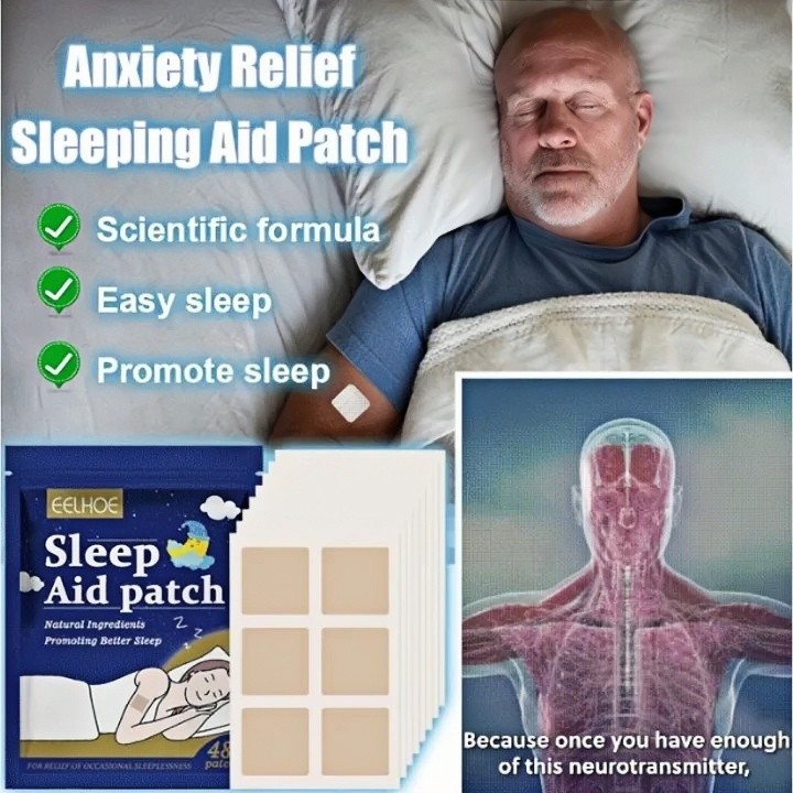 48pcs Sleep Patch Insomnia Sleep Aid Patch Relieve Anxiety Stress Improve Sleeping Plaster