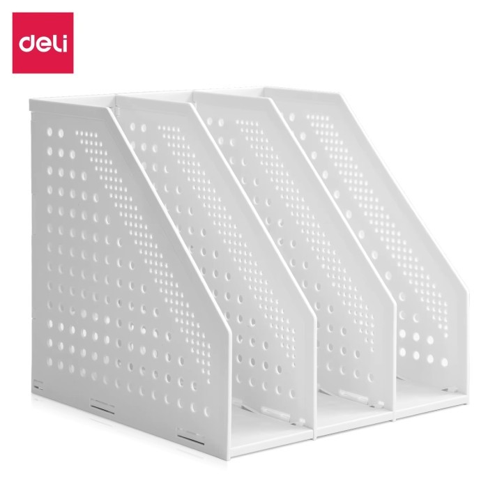 File box dokumen Rak buku Desk organizer box File organizer - Abu-abu