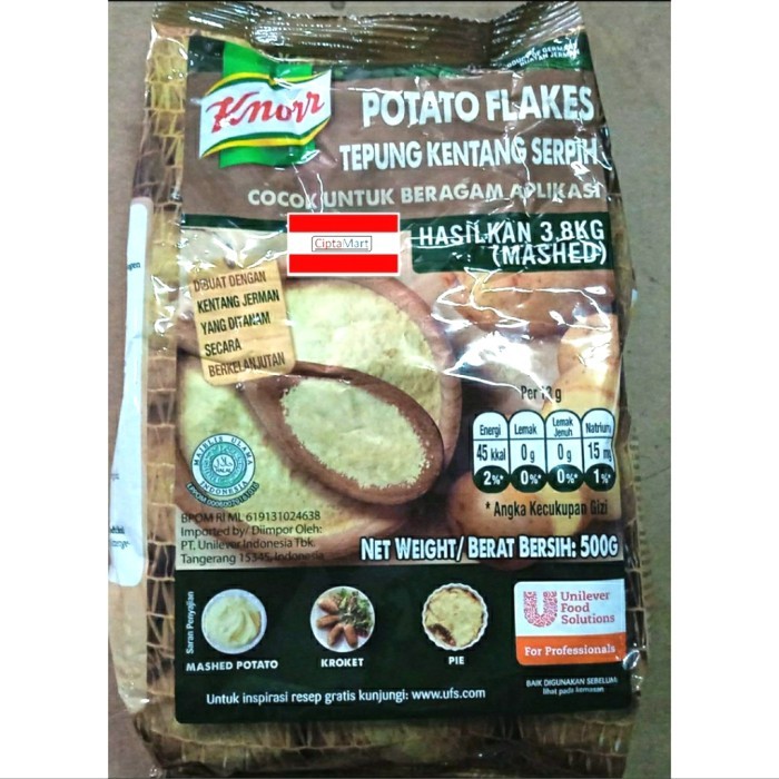 

Knorr Potato Flakes Tepung Kentang 500 gr